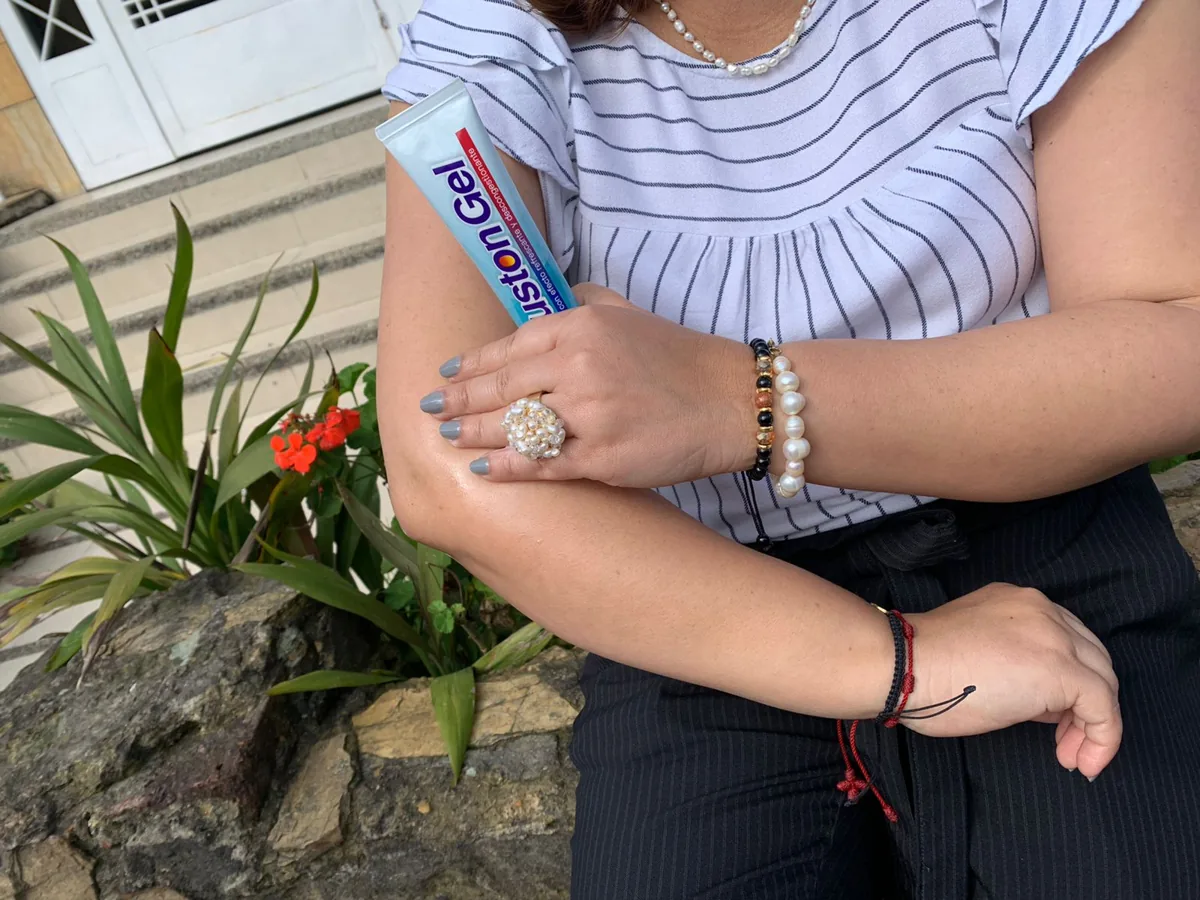 Aplicación localizada en el brazo